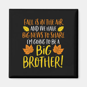 Kids Big Brother Fall Pregnancy Announcement Autum Magnet