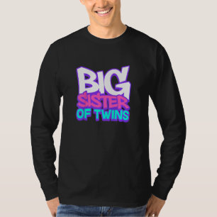 Kids Big Sister of Twins Pregnancy Announcement T-Shirt