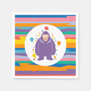 Kids Bigfoot Birthday Napkin
