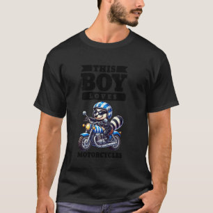 Kids Biker Motorcycle Riding Honey Badger Boys T-Shirt