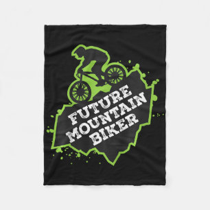 Kids Biking Future Mountain Biker _1 Fleece Blanket