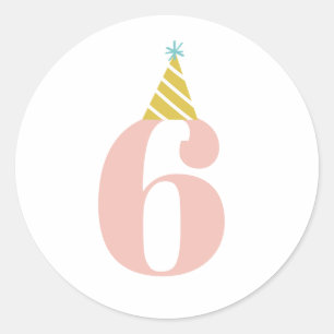 Kids birthday age sticker