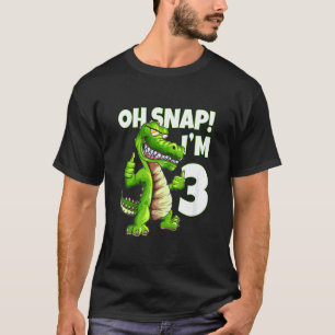 Kids Birthday Alligator 3 Year Old Children's Surp T-Shirt