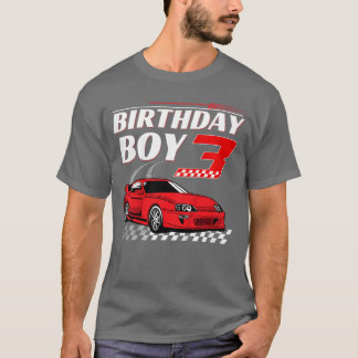 Kids Birthday Boy 3 years Race 3rd Birthday Racing T-Shirt