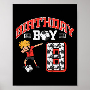 Kids Birthday Boy 8 Soccer Dab 8th Eight Year Old  Poster