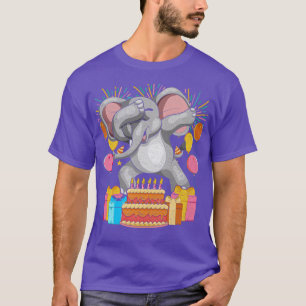 Kids Birthday Dabbing Elephant T-Shirt
