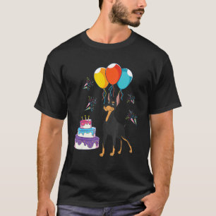 Kids Birthday Dog  Cute Pet Animal Dog Owner Dober T-Shirt