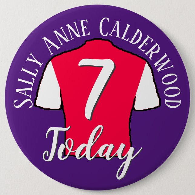Kid's Birthday Football Badge to Personalise (Front)