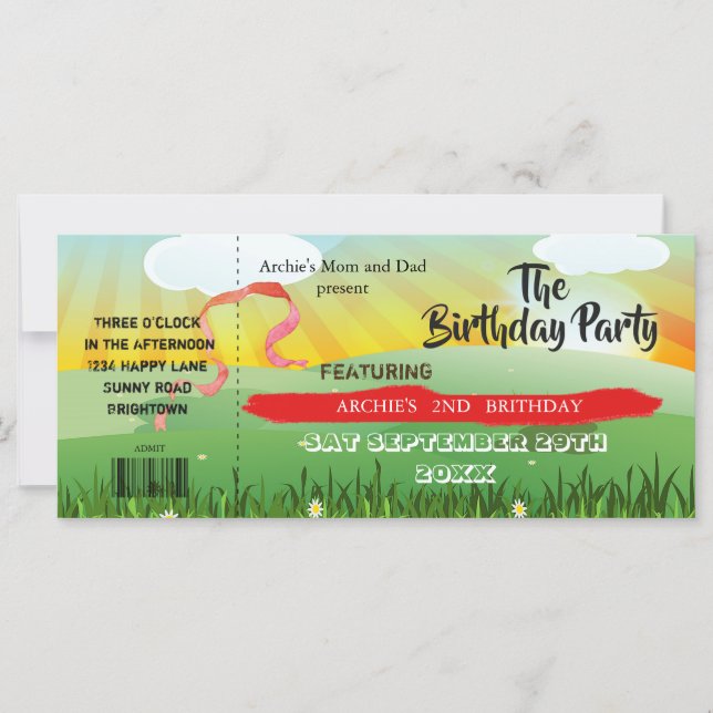 Kids Birthday  Fun Rustic Festival (Front)