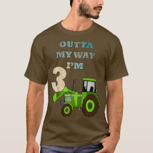 Kids Birthday Gift for 3 Yr Old Cute Tractors T-Shirt