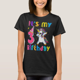 Kids birthday girl Unicorn 3rd i'm 3 years old 1 T-Shirt