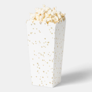 Kid's Birthday Gold Glitter Popcorn Favour Box