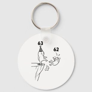 Kids Birthday Humor 63 Year Old 63rd Party Born 19 Key Ring