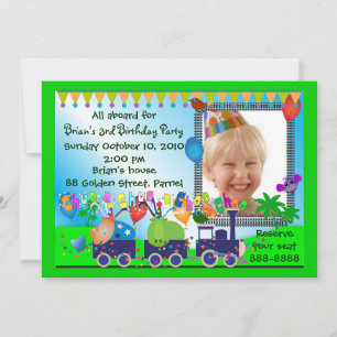 Kids Birthday Invitation 019: Train