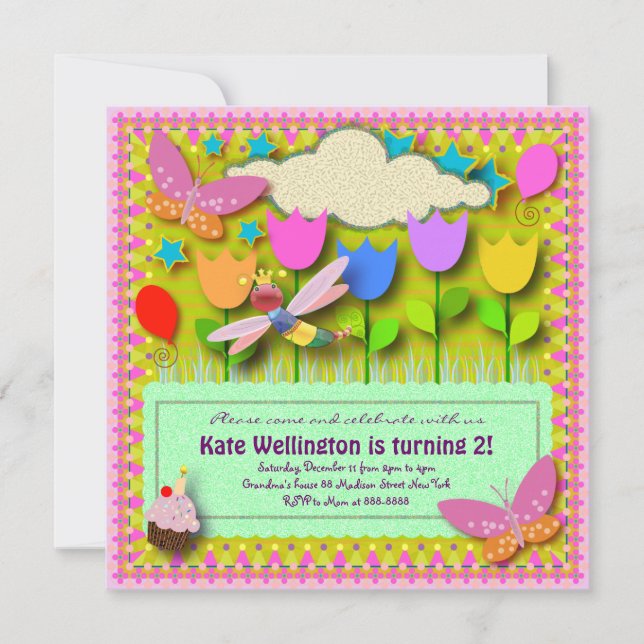 Kids Birthday Invitation 057: My backyard (Front)