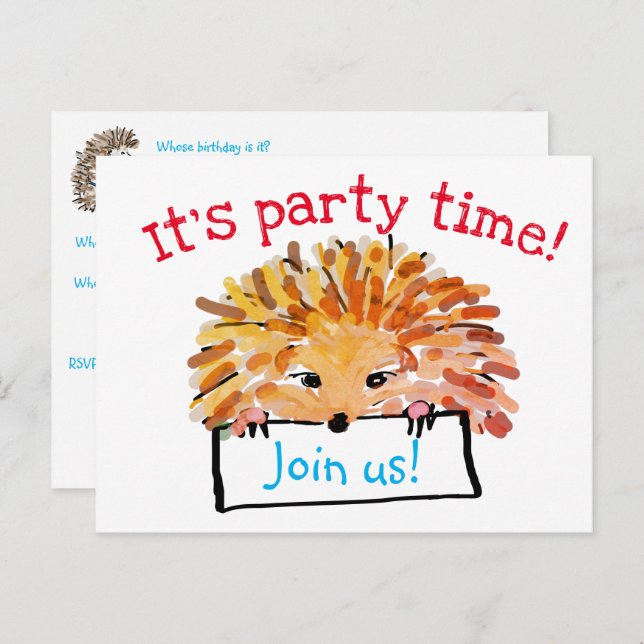 Kids' birthday Invitation Postcard (Front/Back)