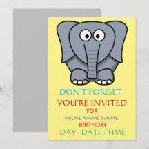 kids birthday invitations ensemble