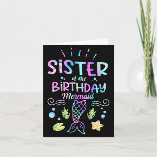 Kids Birthday Mermaid Quote For A Sister Of A Card