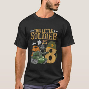 Kids Birthday Military Themed Camo This Little Sol T-Shirt