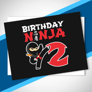 Kids Birthday Ninja - 2 Year Old Party Theme Postcard