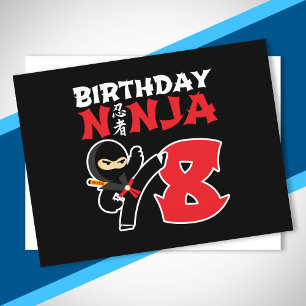 Kids Birthday Ninja - 8 Year Old Party Theme Postcard