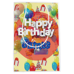 Kid's Birthday Party Balloon Medium Gift Bag