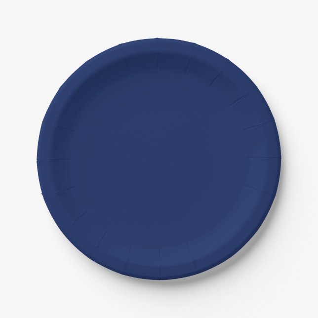 Kid's Birthday Party Blue Paper Plate (Front)