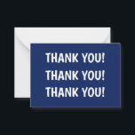 Kid's Birthday Party Blue Thank You Card<br><div class="desc">Create your own Kid's Birthday Party Blue Thank You Note Card! You can further customise this design by selecting the "Edit Details" link if desired.</div>