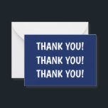 Kid's Birthday Party Blue Thank You Card<br><div class="desc">Create your own Kid's Birthday Party Blue Thank You Note Card! You can further customise this design by selecting the "Edit Details" link if desired.</div>