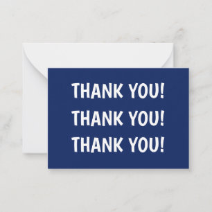 Kid's Birthday Party Blue Thank You Card