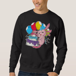 Kids Birthday Party Cake Cute Animal Amphibian Pet Sweatshirt