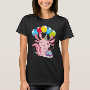 Kids Birthday Party Cake Pet Animal Amphibian Axol T-Shirt