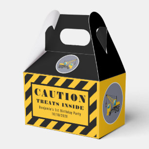 Kid's Birthday Party Construction Truck Thank You Favour Box