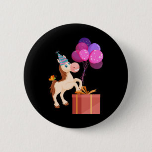 Kids Birthday Party Cute Animal Horse Lover Equest 6 Cm Round Badge