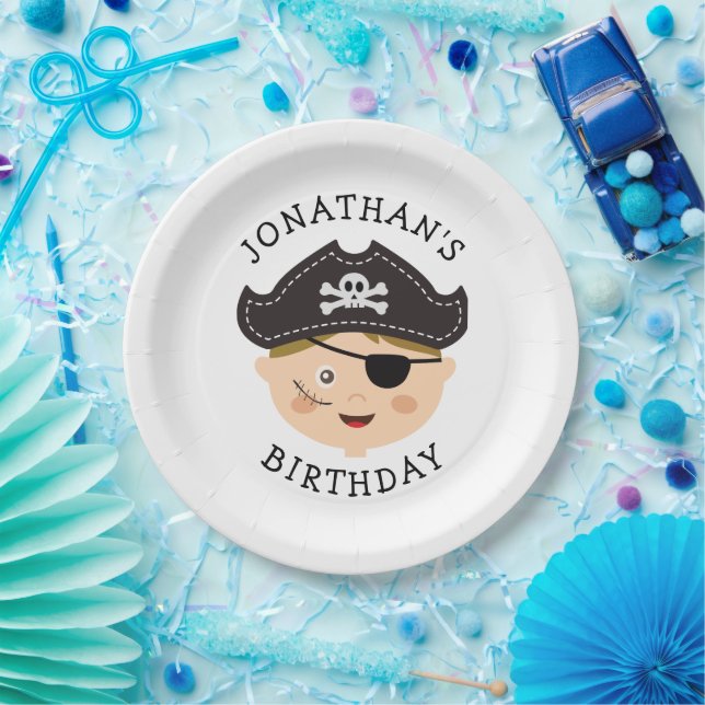 Kids Birthday Party | Fun Boy Pirate Adventure Paper Plate (Party)