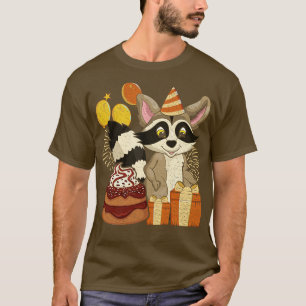 Kids Birthday Party Funny Racoon T-Shirt