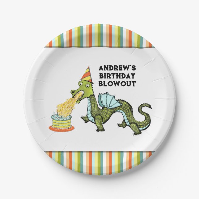 kids birthday party ideas paper plate (Front)