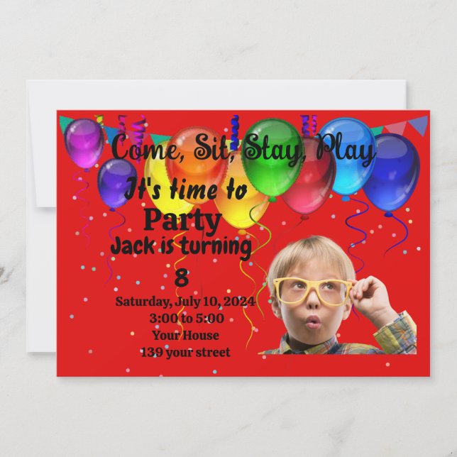 Kids Birthday Party Invitation (Front)