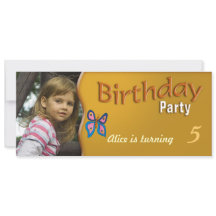 Kids Birthday Party Invitation | Cute butterfly