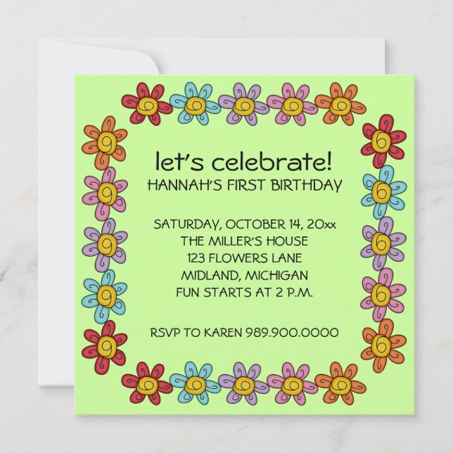 Kids Birthday Party Invitations (Front)