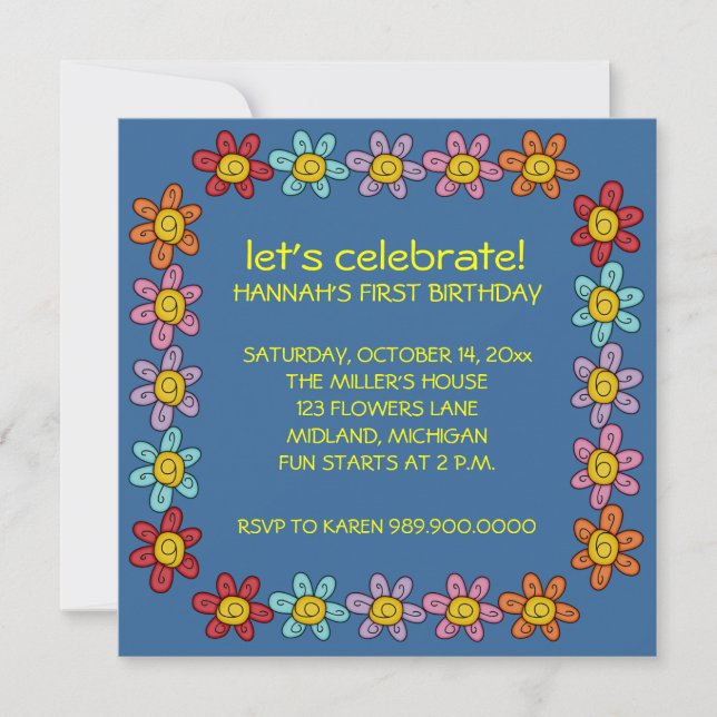 Kids Birthday Party Invitations (Front)