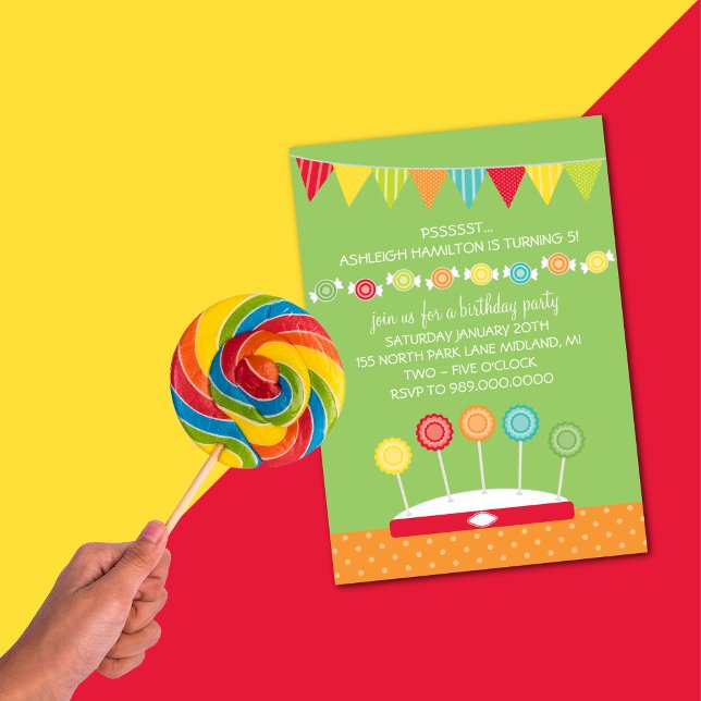 Kids Birthday Party Invitations (Candy Theme) (Creator Uploaded)