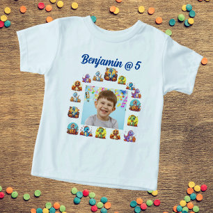 Kids Birthday  Party T shirt Baby Dinosaur Theme