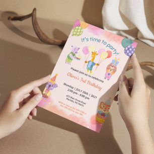 Kids Birthday Party Theme  Invitation