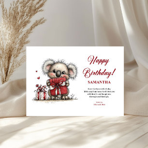 Kids Birthday Personalised Whimsical Animals Cards