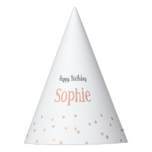 Kids Birthday Pink Dots Custom Party Hat