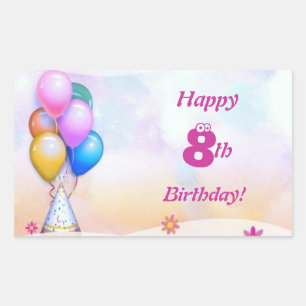 Kids Birthday Rectangle Sticker
