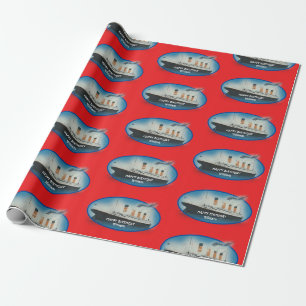 Kids Birthday Red Personalised Titanic Wrapping Pa Paper