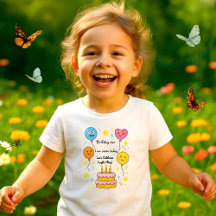 Kids Birthday T-Shirt - Customisable Text Design