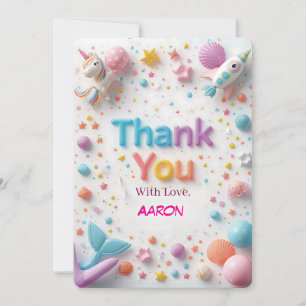 Kids Birthday Thank-You Card   Matching Party Coll